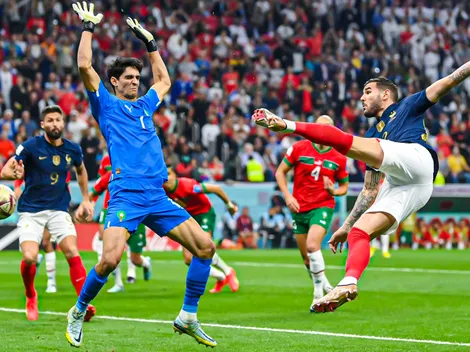 Theo Hernández marcó el 1-0 de Francia ante Marruecos