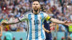 El '10' anotó el tanto de la Albiceleste.