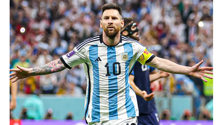 El '10' anotó el tanto de la Albiceleste.