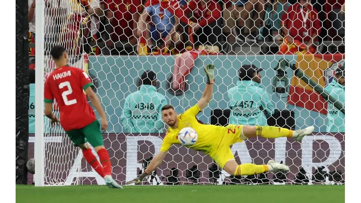 El tremendo penal de Hakimi ante España