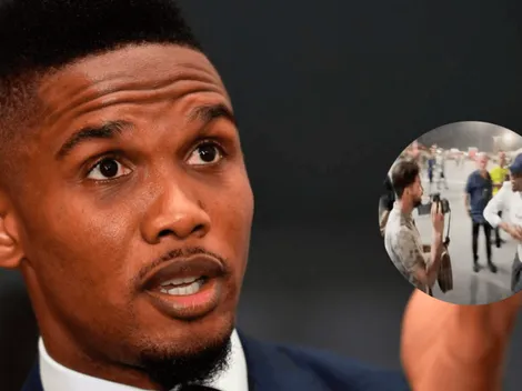 VIDEO: Samuel Eto'o patea a hincha después de un partido