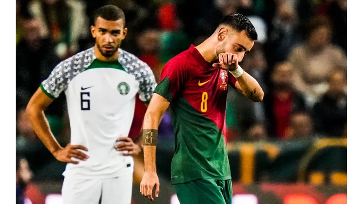 Bruno Fernandes da clase en el Portugal ante Nigeria. (Foto: Getty Images)