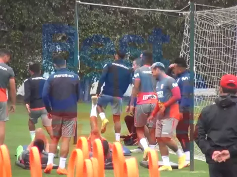 Christian Cueva y su broma con Alexander Succar durante los entrenamientos en VIDENA