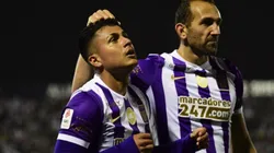 Jairo Concha celebrando junto a Hernán Barcos