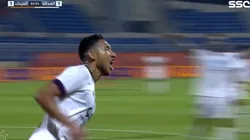 El gol de 'Canchita' Gonzáles en el triunfo por 2-1 del Al-Adalah. Foto: SSC