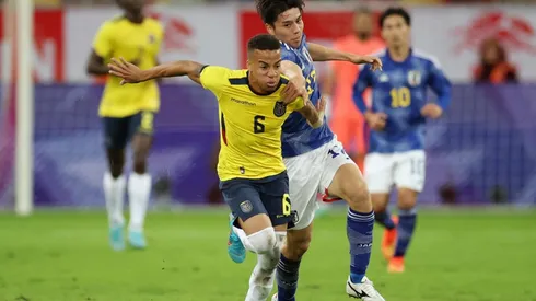 Byron Castillo en el amistoso ante Japón
