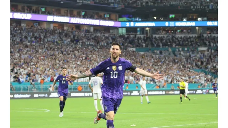 Con Messi, Argentina goleó 3-0 a Honduras en Miami. Foto: Getty Images