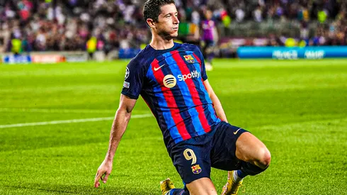 El polaco marcó su primer hat-trick con el Barcelona.