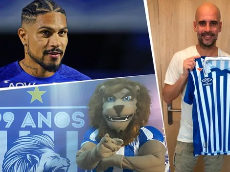 ¿Pep Guardiola es hincha de Paolo Guerrero? DT del Manchester City posó con camiseta de Avaí