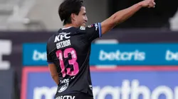 Fernando Gaibor calienta el duelo ante FBC Melgar, por las semifinales de la Copa Sudamericana 2022. Foto: IDV