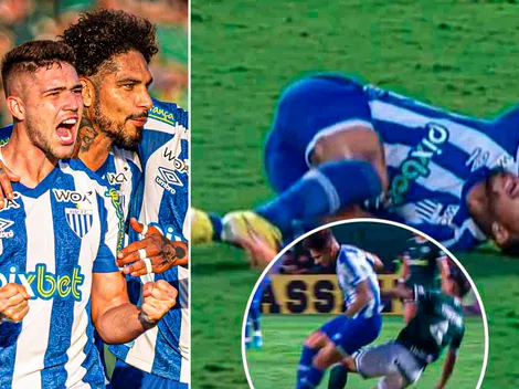 Guerrero salió lesionado en el empate de Avaí ante Goiás por el Brasileiro