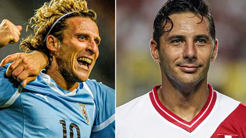 Pizarro ante Forlán en un 'Duelo de Leyendas'.