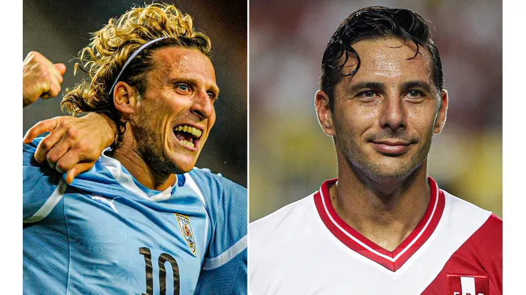 Pizarro ante Forlán en un 'Duelo de Leyendas'.