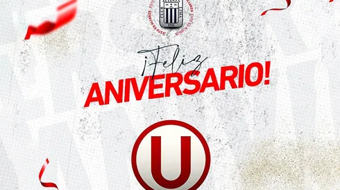 En el aniversario de Universitario: Alianza saludó y dejó recado. (Foto:; Twitter Alianza Lima)