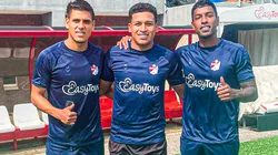 Los tres futbolistas peruanos del Emmen FC.
