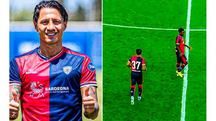 Lapadula marcó su primer gol con Cagliari.