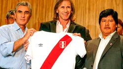 Edwin Oviedo, Ricardo Gareca y Juan Carlos Oblitas.