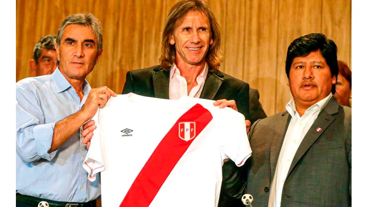 Edwin Oviedo, Ricardo Gareca y Juan Carlos Oblitas.