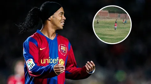 Ni Ronaldinho se atrevió a tanto: golazo en la Copa Perú da la vuelta al mundo. (Foto: Getty Images / captura de pantalla)