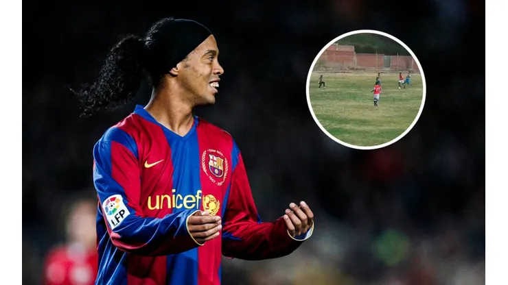 Ni Ronaldinho se atrevió a tanto: golazo en la Copa Perú da la vuelta al mundo. (Foto: Getty Images / captura de pantalla)