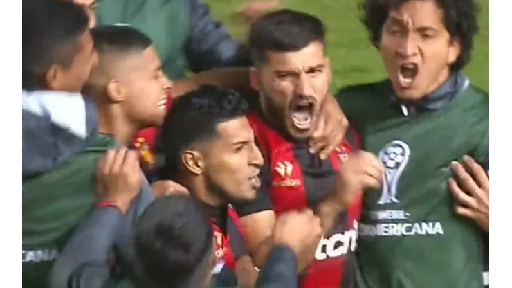 De penal y con suspendo por el VAR: Cuesta marcó el 1-0 para Melgar ante Cali. (Foto: Captura de pantalla)