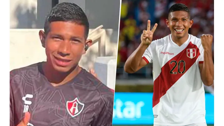 Edison Flores posó por primera vez con la camiseta del Atlas de México