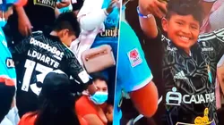 Alejandro Duarte entregó su camiseta a niño hincha de Sporting Cristal