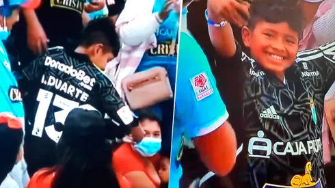 Alejandro Duarte entregó su camiseta a niño hincha de Sporting Cristal