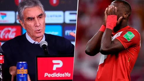 Juan Carlos Oblitas y la llamada de atención a Luis Advíncula tras erra en la tanda de penales frente a Australia, Foto: FPF/GLR