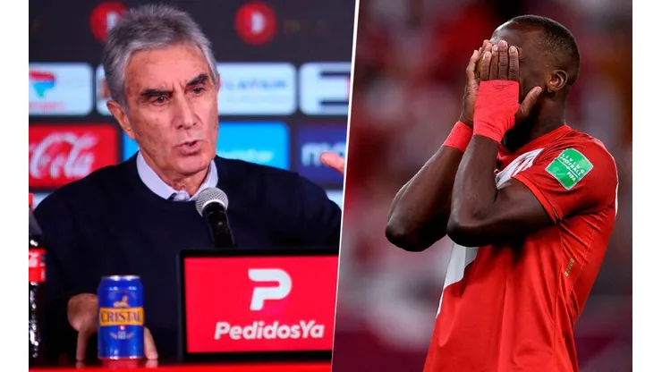 Juan Carlos Oblitas y la llamada de atención a Luis Advíncula tras erra en la tanda de penales frente a Australia, Foto: FPF/GLR