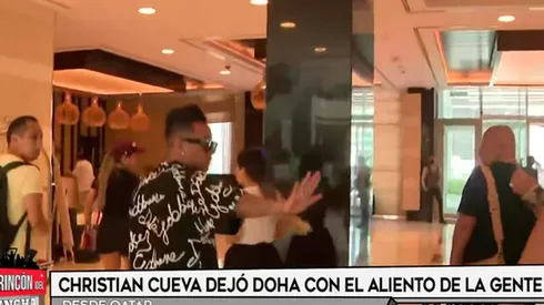 Christian Cueva partió en silencio rumbo a Arabia Saudita ante el apoyo de hinchas de la Selección Peruana. Foto: América