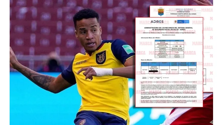 Documentos clave en el caso 'Byron Castillo' determinaría que el futbolista es de origen colombiano. Foto: Marca