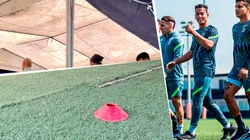 Alianza entrenó en precarias condiciones, subió foto, pero luego la borró