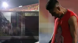 Así quedó el computador tras el festejo de Hurtado