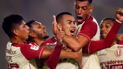 Universitario de Deportes festejando el gol ante Sporting Cristal. (Foto: Liga de Fútbol Profesional)