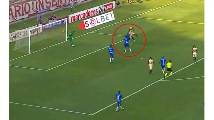 Gol de Alex Valera para Universitario. (Foto: Captura de pantalla)