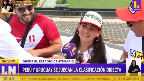 Hincha de la Selección Peruana confiesa haber terminado con su novio por que no quiso acompañarla a Uruguay. Foto: Latina