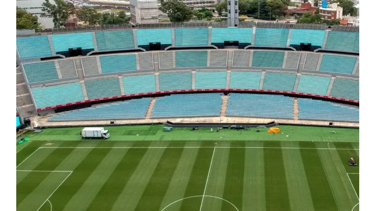Así luce hoy el estadio Centenario. (Foto: Twitter Selección Uruguay)