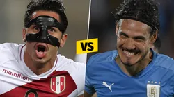 Lapadula vs Cavani, figuras de Perú y Uruguay. (Foto: Getty Images)