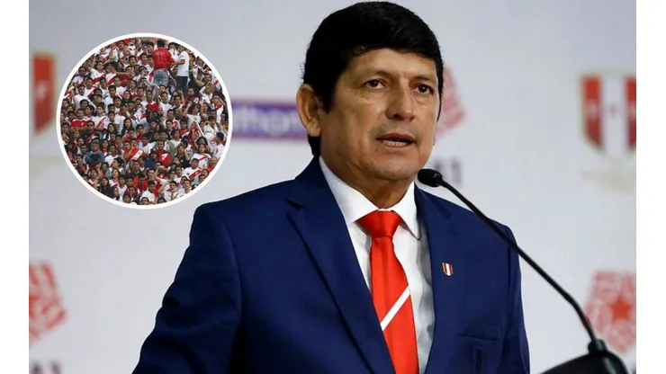 Agustín Lozano, presidente de la Federación Peruana de Fútbol. (Foto: Twitter Selección Peruana / Getty Images)