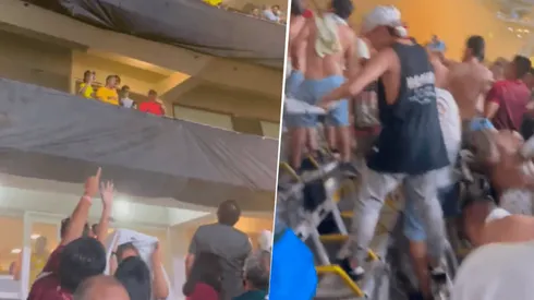 Los humillaron: hinchas del Barcelona agredieron desde palcos a 'cremas' en tribunas