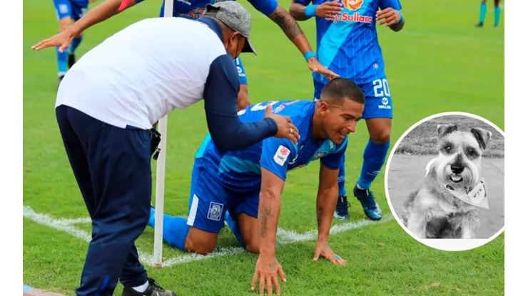 Marcio Valverde festejó recordando a su perrito. (Foto: Twitter Marcio Valverde)