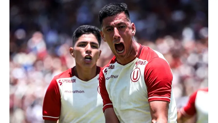 Federico Alonso anotó el 1-0 para Universitario ante Stein en Lambayeque. (Foto: Twitter Universitario)