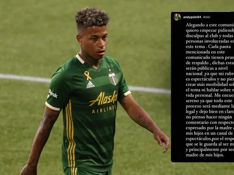 El mensaje de Andy Polo tras ser echado del Portland Timbers por violencia doméstica