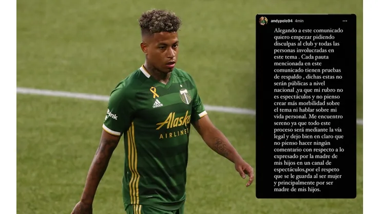 El mensaje de Andy Polo tras ser echado del Portland Timbers por violencia doméstica