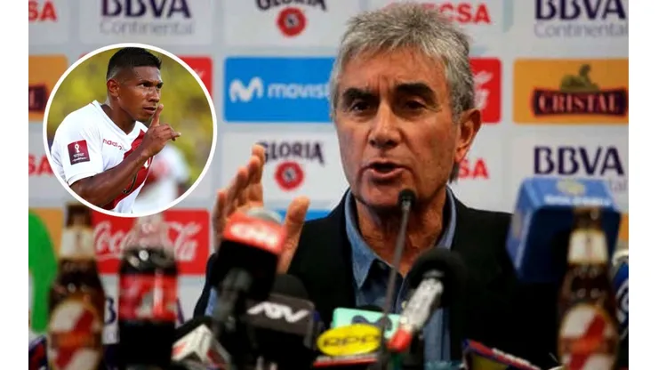 Juan Carlos Oblitas no vio el gol de Edison Flores. (Foto: Twitter Selección Peruana)