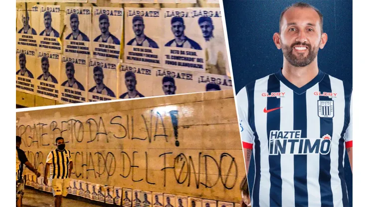 Aparecen pintas contra Beto Da Silva y Hernán Barcos lo defiende