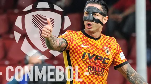 Gianluca Lapadula jugando con el Benevento. (Foto: Getty Images)