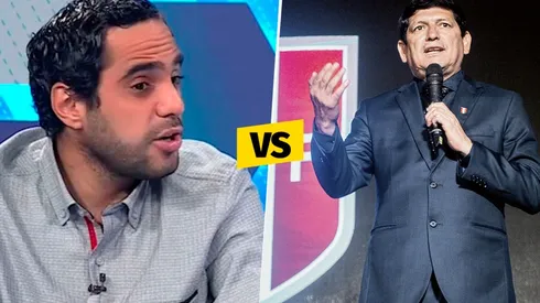 Horacio Zimmermann contra Agustín Lozano. (Foto: Twitter Horacio Zimmermann / Twitter Selección Peruana)