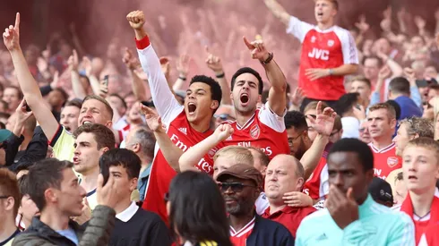 Los hinchas del Arsenal en el clásico contra Tottenham. Foto: Getty